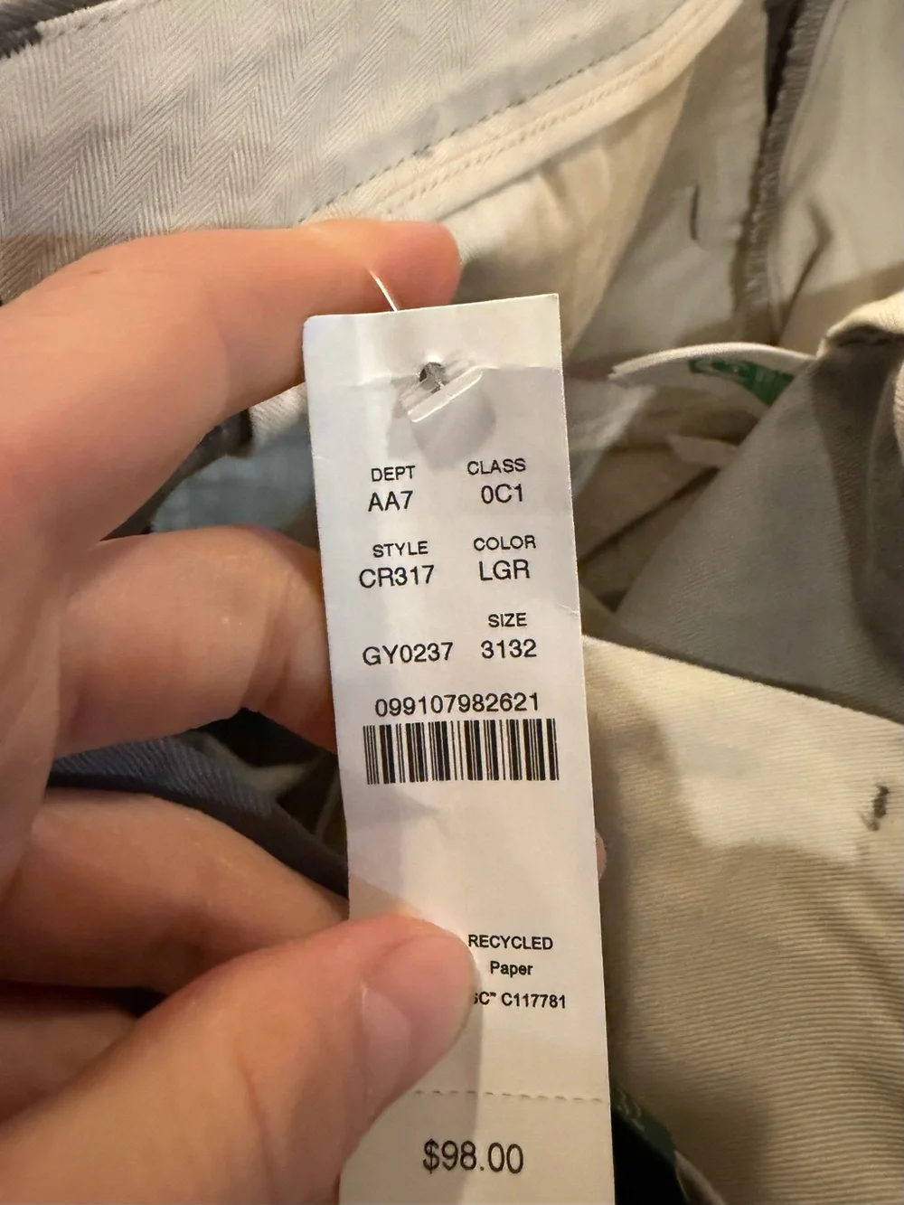 J crew classic stretch straight chino pants light grey CR317